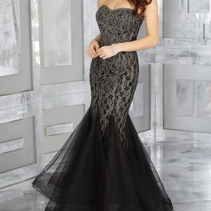 Black & Silver Beaded Cocktail Dress
